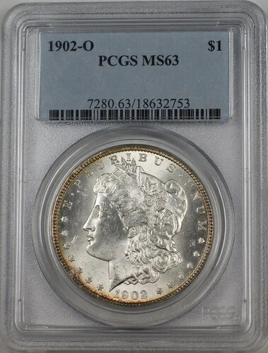 1902-O モルガン シルバー ダラー 1 ドル コイン PCGS MS-63 優良コイン (BR-25 M)