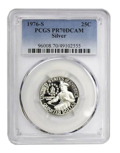 1976-S PCGS PR70DCAM シルバー ワシントン クォータープルーフ 25セント｜WORLD RESOURCE【KING店】