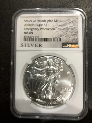 2020 P シルバーイーグル緊急生産 NGC MS69 (147) 240,000枚鋳造!