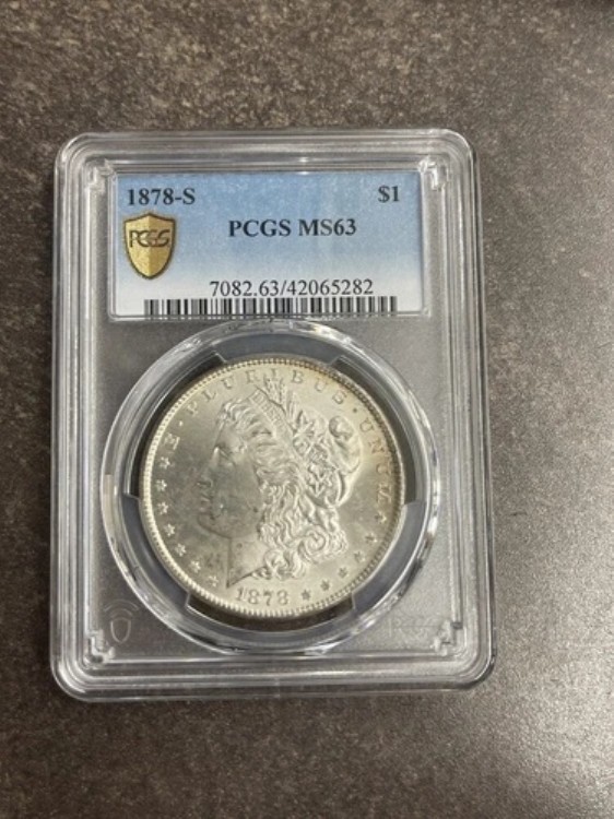 1878-S アメリカ モルガン銀貨 PCGS MS 63
