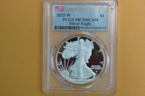 2022-W 1ドル シルバーイーグル PCGS PR70DCAM 初日発行