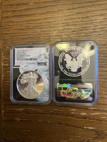 2021-W プルーフ アメリカン シルバー イーグル タイプ 1 NGC PF70 ウルトラカメオ FDOI??