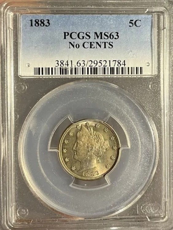 1883年 NC PCGS MS63 リバティニッケル