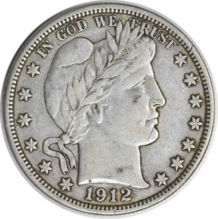 1912年 バーバー シルバー ハーフダラー チョイス VF 未認定 #224|WORLD RESOURCE【KING店】