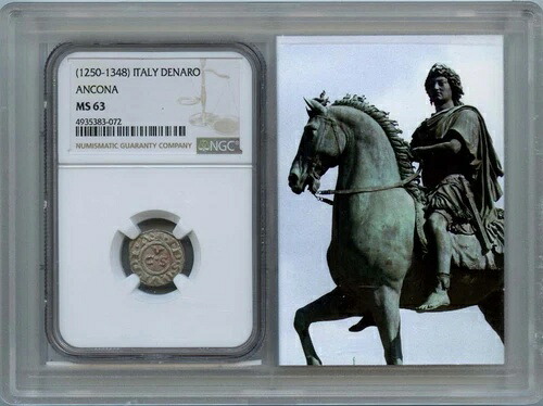 (1250-1348) イタリア アンコーナ デナーロ NGC MS63 ストーリー ボールト｜WORLD RESOURCE【KING店】