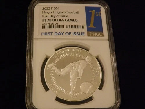 2022-P $1 ニグロリーグ野球 初日発行 NGC PF 70|WORLD RESOURCE【KING店】