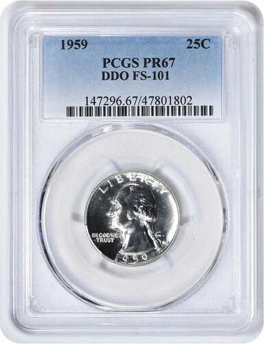 1959年ワシントンシルバークォーター DDO FS-101 PR67 PCGS｜WORLD RESOURCE【KING店】