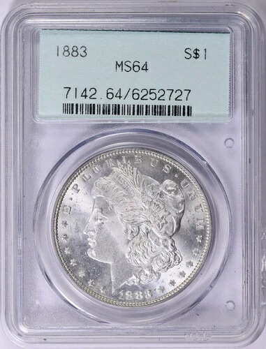 1883年 P PCGS MS64 モルガン銀貨 $1 OGH｜WORLD RESOURCE【KING店】
