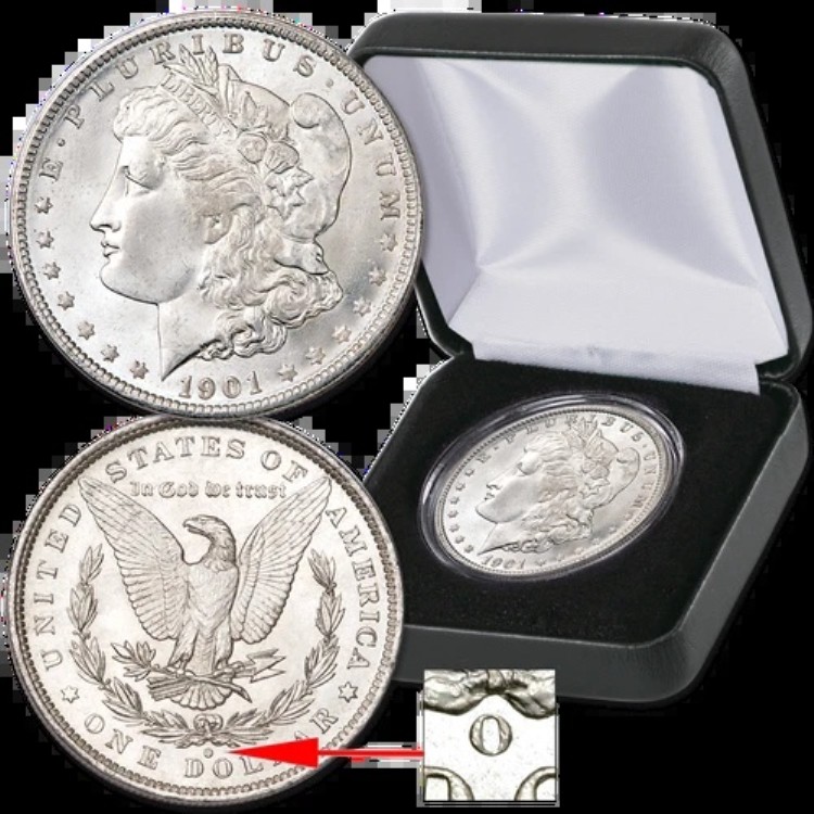 1901-O モルガン銀貨（展示ケース入り）｜WORLD RESOURCE【KING店】