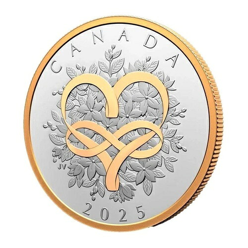 カナダ 2025 愛を祝う通貨 銀と金