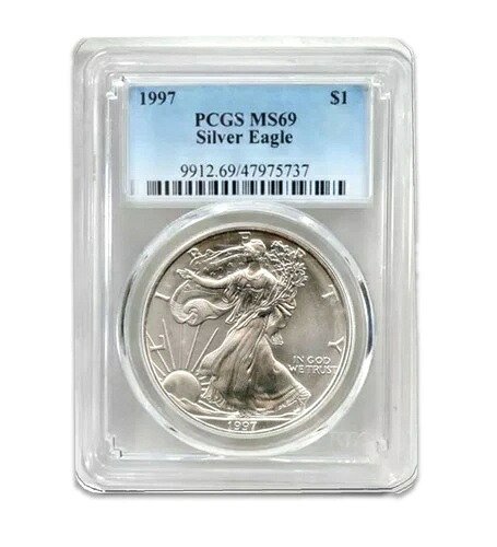 1997年 1ドル アメリカン シルバー イーグル MS69 PCGS|WORLD RESOURCE【KING店】