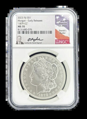 1879 CC 2023 フィジー モルガン ドル - NGC - MS70 ER - ライダー署名 NGC MS-70｜WORLD RESOURCE【KING店】 95,590円