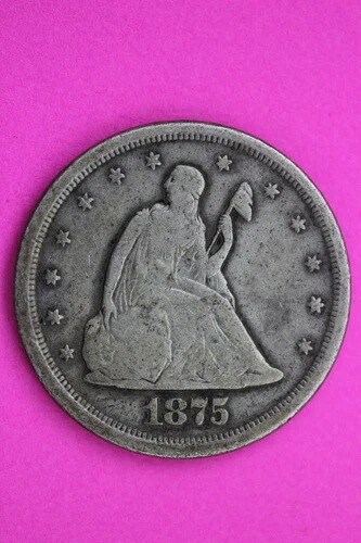 1875年 S 20セント銀貨 本物保証 希少キー日付 0579N|WORLD RESOURCE【KING店】