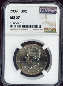 2009年ケネディハーフダラー NGC MS67 品質??｜WORLD RESOURCE【KING店】