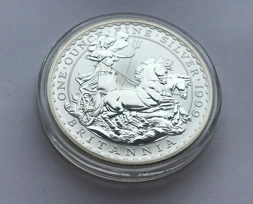 1999年 銀貨 1オンス 1オンス 2ポンド 0.958 純銀 & 1998年 1/2オンス ブリタニアコイン