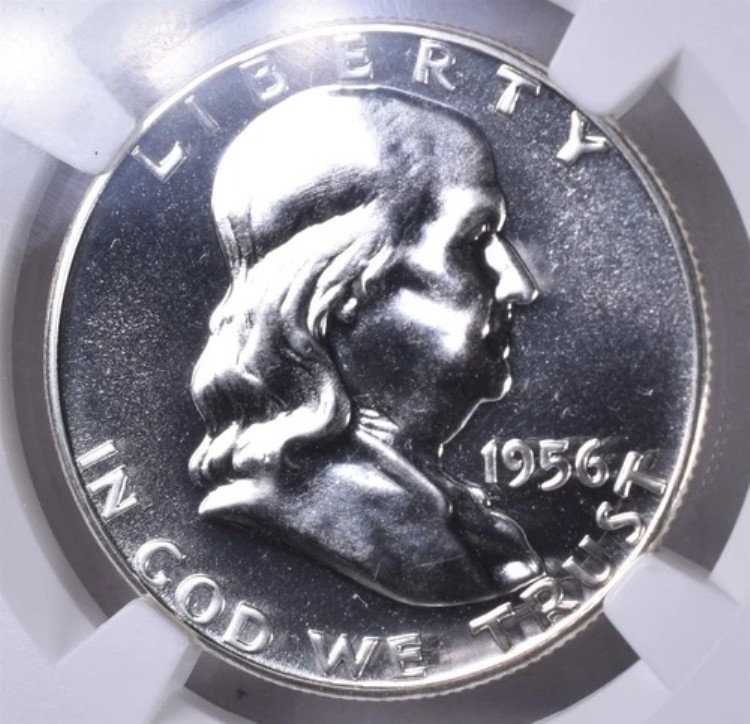 1956年フランクリンシルバーハーフダラー - NGC PF66 - タイプ1｜WORLD RESOURCE【KING店】