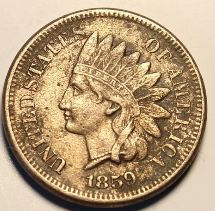 1859年インディアンヘッドセント AU--KTU-030