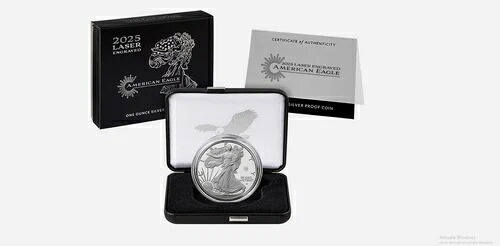 2025年 レーザー刻印 アメリカンイーグル 1オンス シルバー プルーフコイン