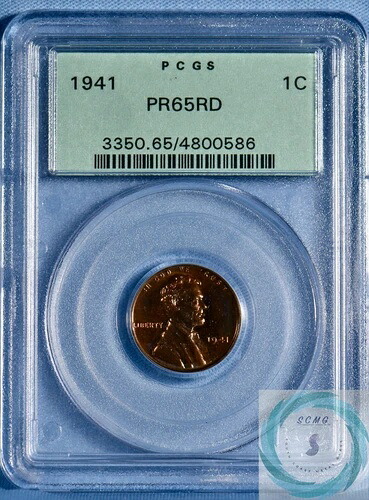 1941年 1セント リンカーン ウィート セント PCGS PR65RD - ヴィンテージライムの鮮やかなレッド OGH｜WORLD RESOURCE【KING店】