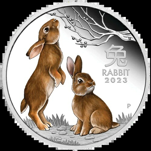 2023年 オーストラリア カラープルーフ 卯年 1オンス 銀貨 1ドル シリーズ3｜WORLD RESOURCE【KING店】