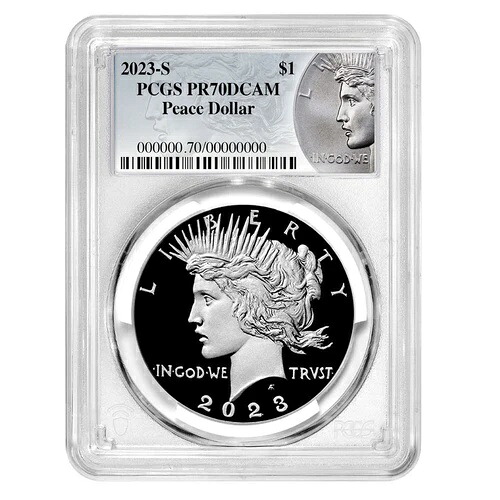 2023-S プルーフ 1ドル ピースシルバー ダラー PCGS PR70DCAM ピースラベル｜WORLD RESOURCE【KING店】