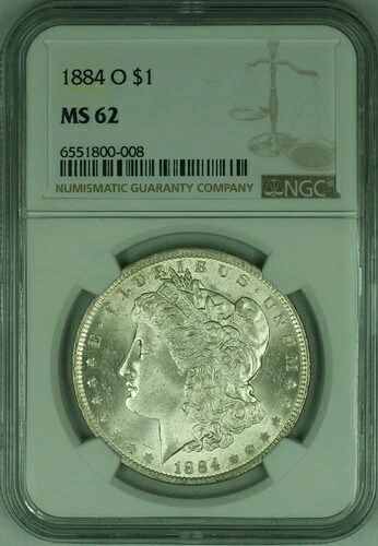1884-O 1ドルモルガン銀貨 NGC MS-62 ベターコイン (21B)｜WORLD RESOURCE【KING店】