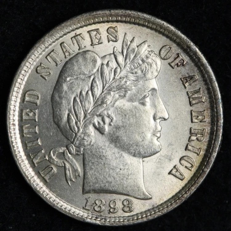 1898年 バーバー シルバー ダイム ジェム BU *未流通* MS E248 RKPM｜WORLD RESOURCE【KING店】