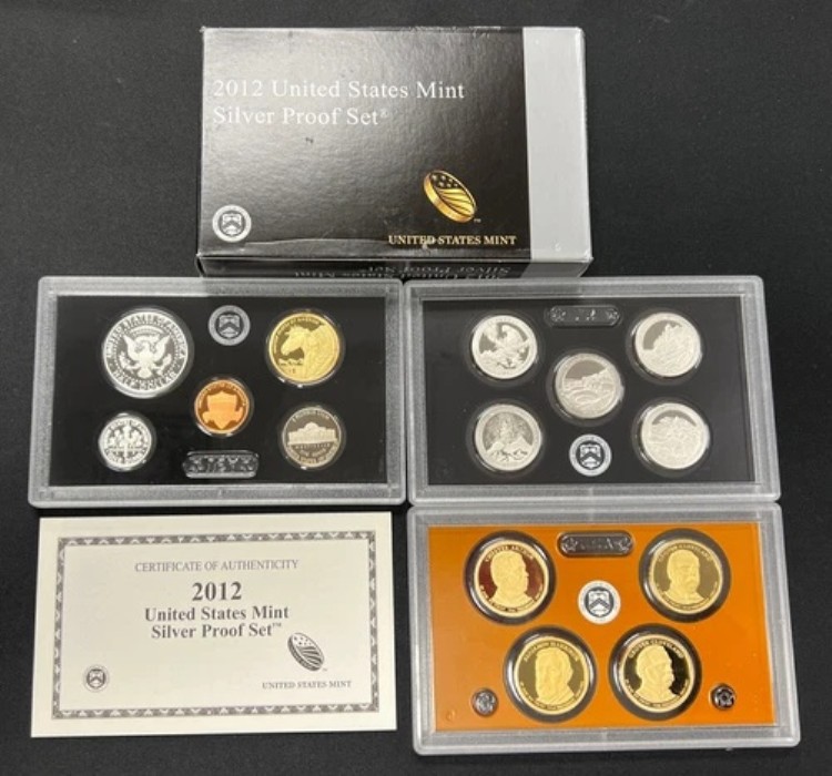 2012-S 米国銀貨造幣局発行プルーフコインセット - 14枚入り オリジナルボックス＆COA｜WORLD RESOURCE【KING店】