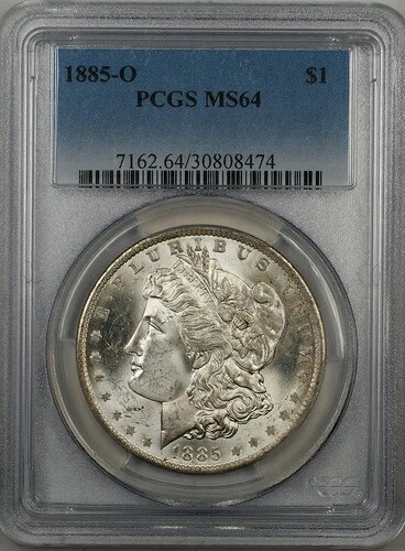 1885-O モルガン銀貨 $1 PCGS MS-64 トーンリム（良質コイン）（7H）｜WORLD RESOURCE【KING店】