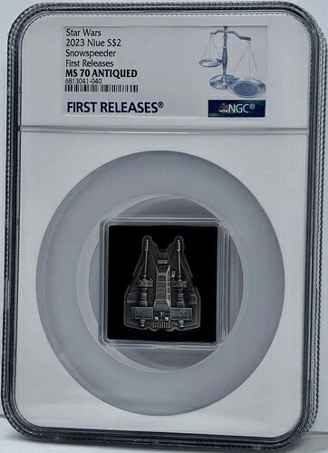 スター・ウォーズ スノースピーダー型コイン 2023年 ニウエ 1オンス シルバー $2 NGC 70 初リリース|WORLD RESOURCE【KING店】