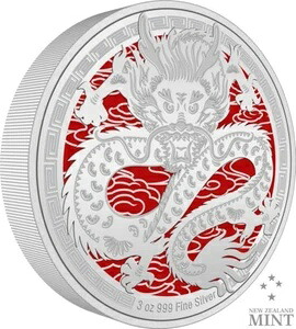 2024年 龍の年 3オンス シルバーカラーコイン ボックス&COA|WORLD RESOURCE【KING店】