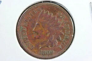 1869年インディアンセント硬貨表面掘り込み4P63 105,875円