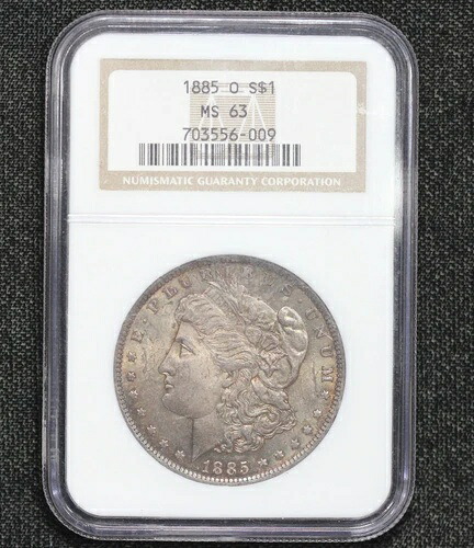 1885-O モルガン・ダラー NGC MS-63 トーン 2B5G