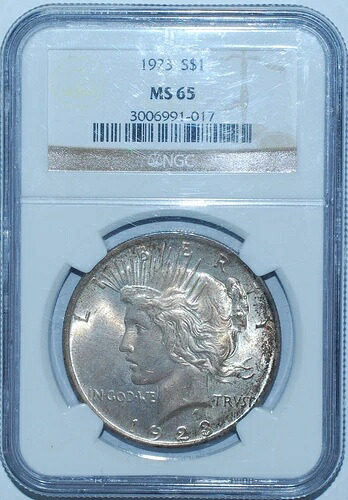1923年 P NGC MS65 ピースシルバーダラー