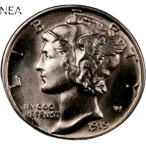 1919-S マーキュリーダイム ~ BU/未使用 ~ 銀90% 105,875円