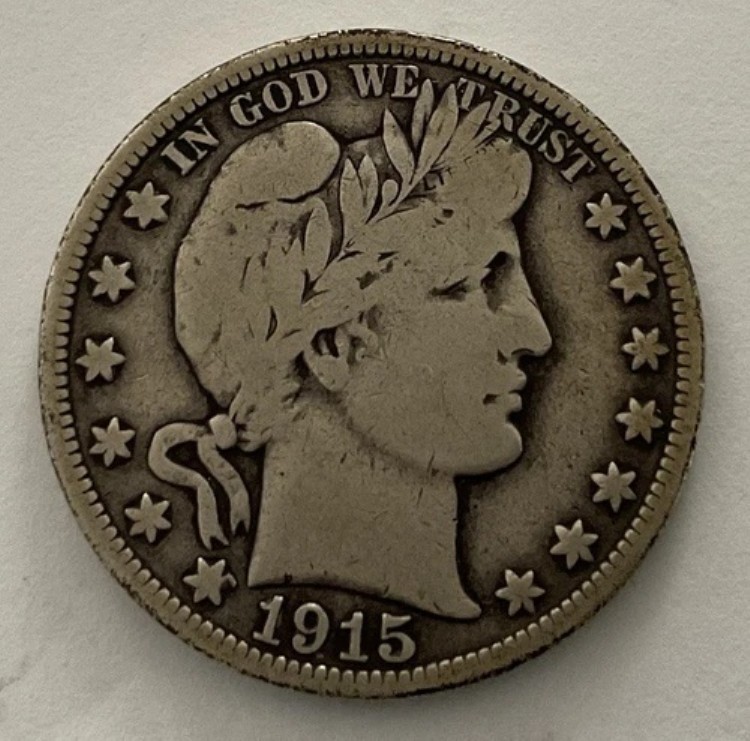 1915年バーバーハーフダラー 138K 鋳造