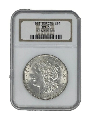 1921年 P 1ドル シルバー モルガン ドル NGC MS-65