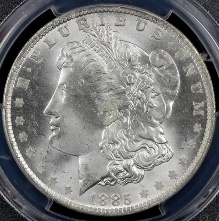 1885-O 1ドルモルガン・ダラー PCGS MS 65