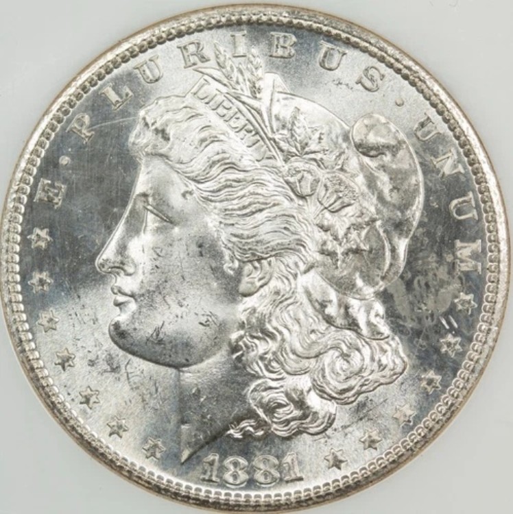 1881 S NGC MS65 モルガン銀貨 商品番号 J1072