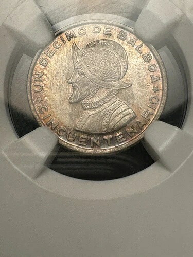 共和国 1/10 バルボア 1953 MS66 NGC パナマ共和国記念日