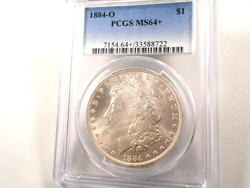 1884-O モルガン銀貨 PCGS MS64+、ブラストホワイト、ほぼ完璧な鏡面