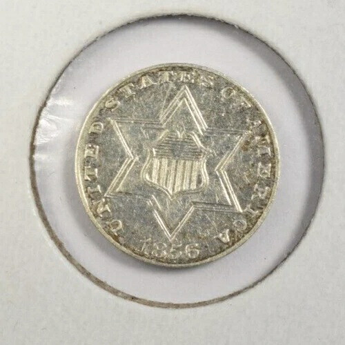 1856年 3セント銀貨 ~ 鮮明な打刻 AU ほぼ未流通！INV#3｜WORLD RESOURCE【KING店】