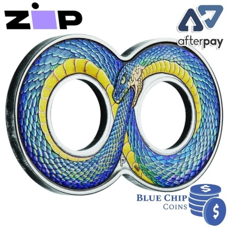 2022年 2ドル ウロボロス 2オンス シルバー アンティークカラーコイン 137,500円