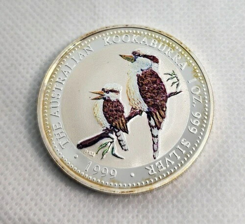 1999年 オーストラリア クッカバラ 1オンス .999 銀貨 1ドル カラー/エナメル パース造幣局