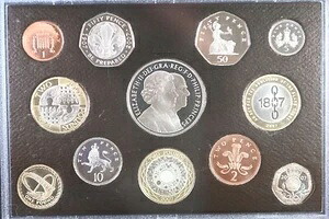 2007年英国ロイヤルミントデラックスプルーフセット（赤い革製ケース、箱、COA付き）｜WORLD RESOURCE【KING店】