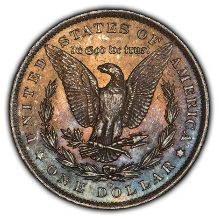1884-O 1ドルモルガン銀貨 - PQ オータムナルレインボートーニング - BU - D4073 207,900円