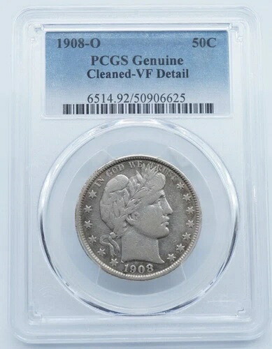 1908-O バーバー 50セント ハーフドル PCGS 純正 VF 詳細 - U727｜WORLD RESOURCE【KING店】
