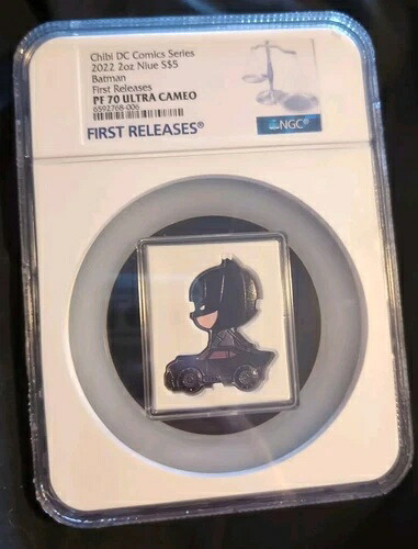 2022年 2オンス .999 純銀 バットマン チビコイン NGC PF70 DCコミックス ジャスティスリーグ｜WORLD RESOURCE【KING店】