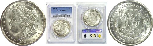1921-S 1ドル モルガン・ダラー PCGS MS-64+|WORLD RESOURCE【KING店】