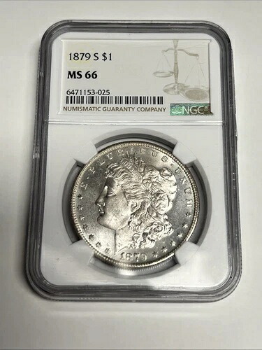 1879-S NGC MS66 モーガン銀貨 - 魅力的な裏側のトーンと光沢！｜WORLD RESOURCE【KING店】